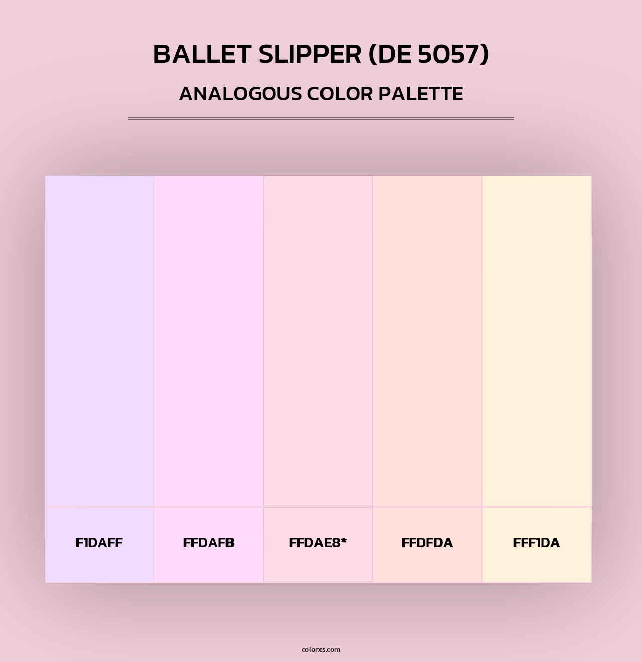 Ballet Slipper (DE 5057) - Analogous Color Palette