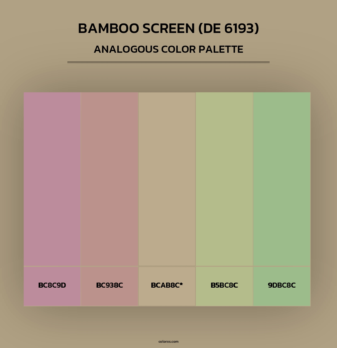 Bamboo Screen (DE 6193) - Analogous Color Palette