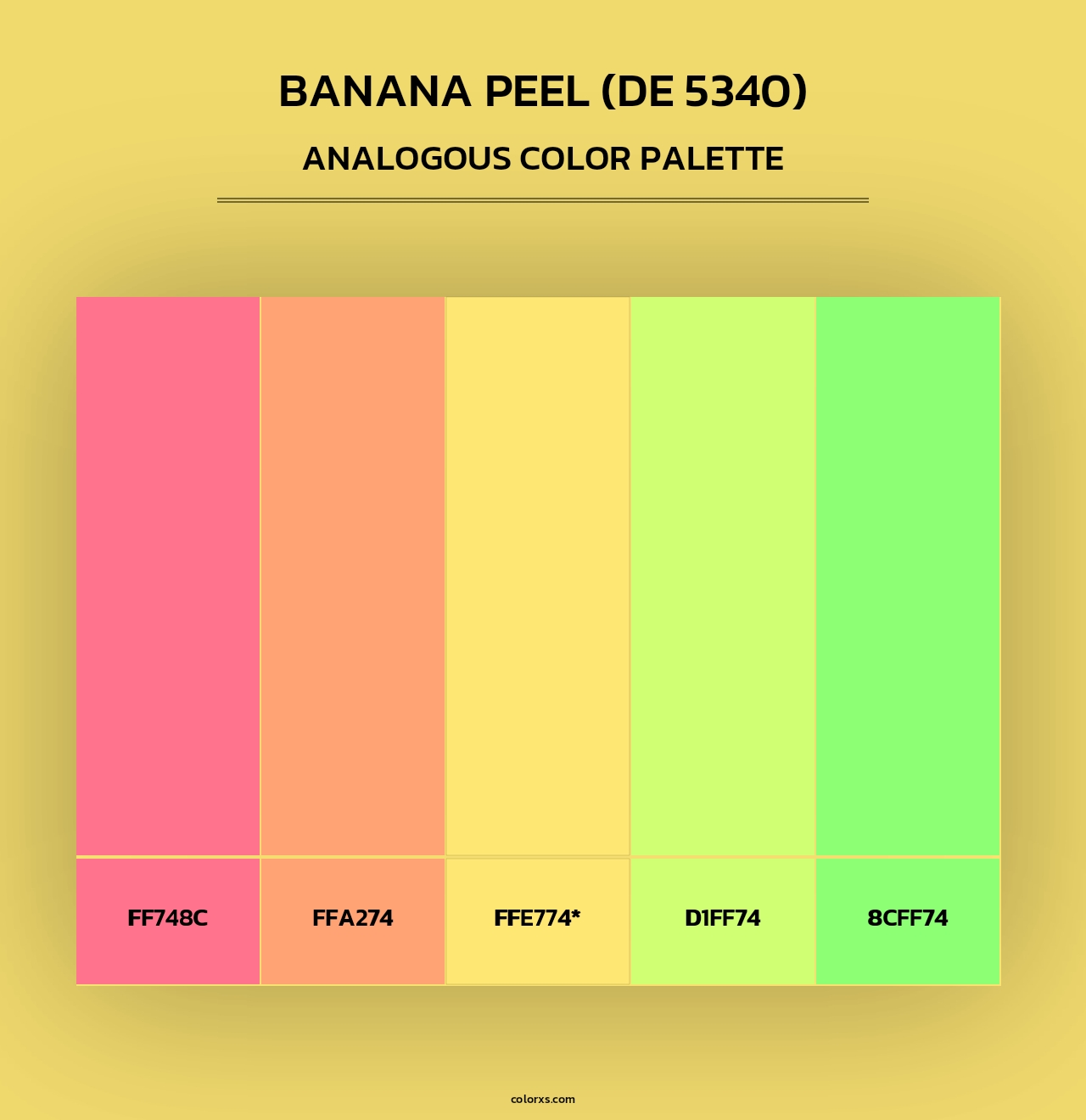 Banana Peel (DE 5340) - Analogous Color Palette