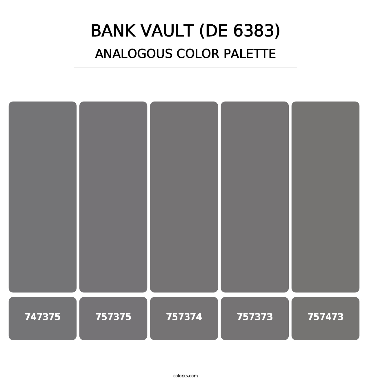 Bank Vault (DE 6383) - Analogous Color Palette