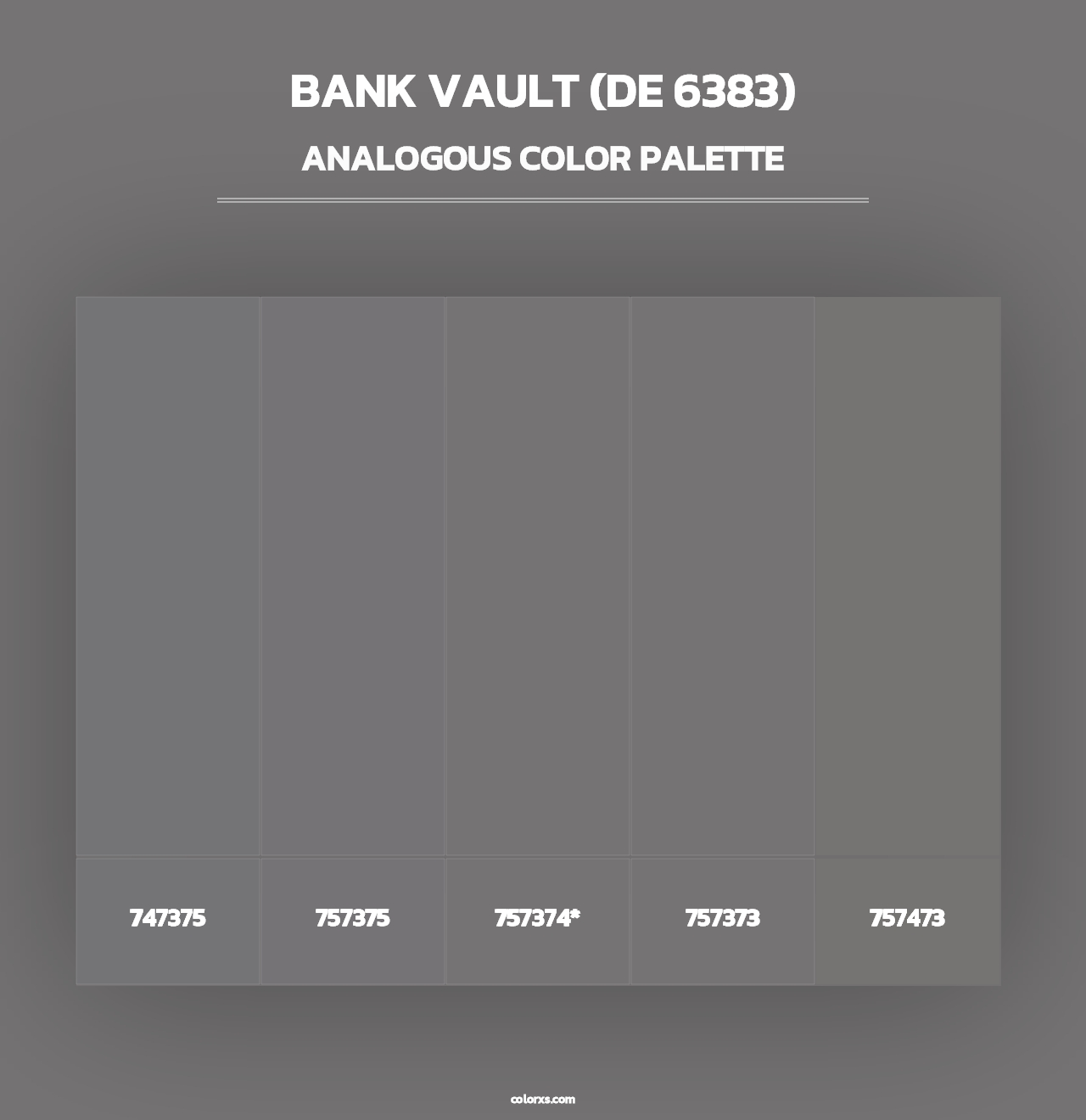 Bank Vault (DE 6383) - Analogous Color Palette