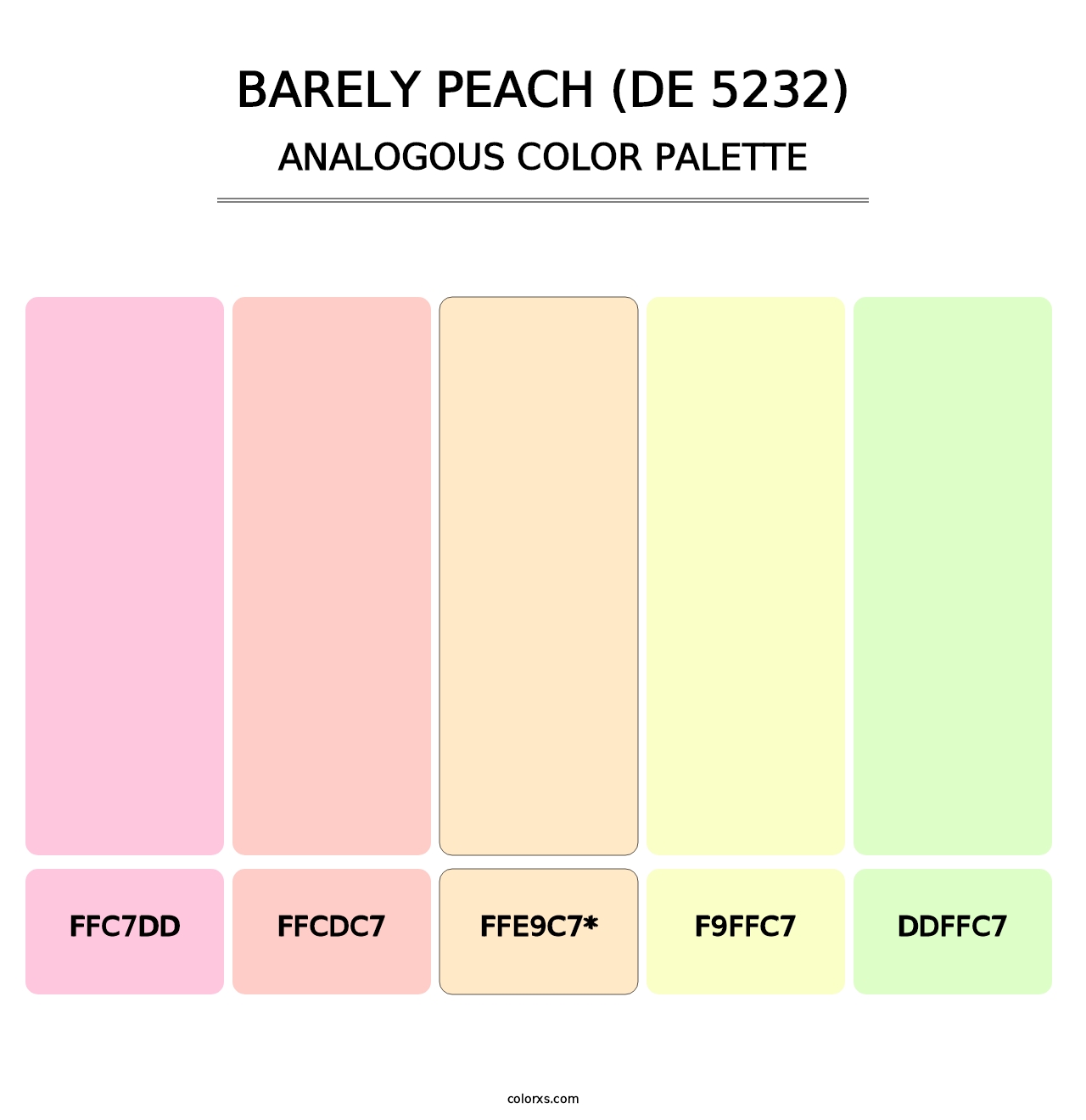 Barely Peach (DE 5232) - Analogous Color Palette