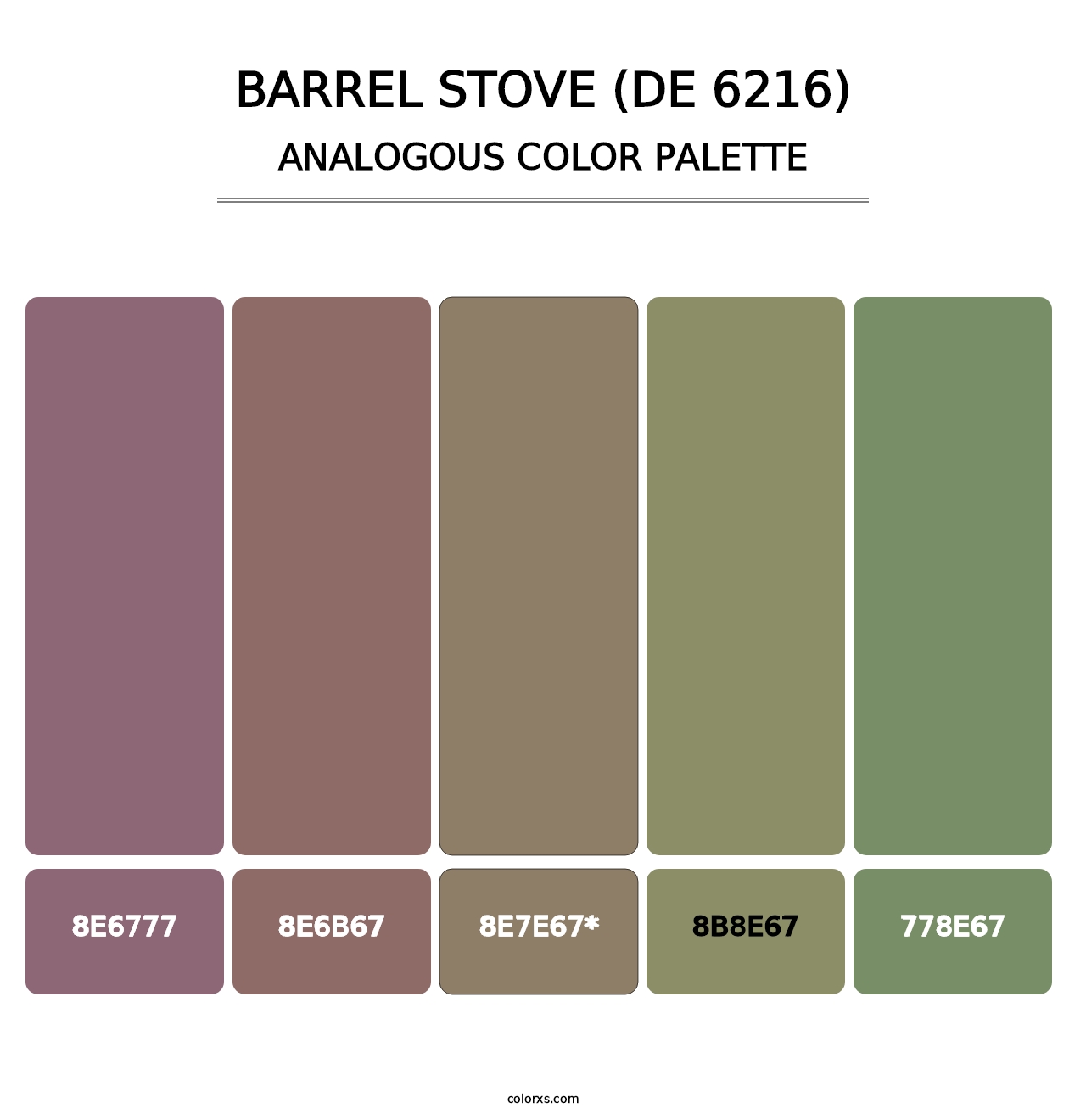Barrel Stove (DE 6216) - Analogous Color Palette