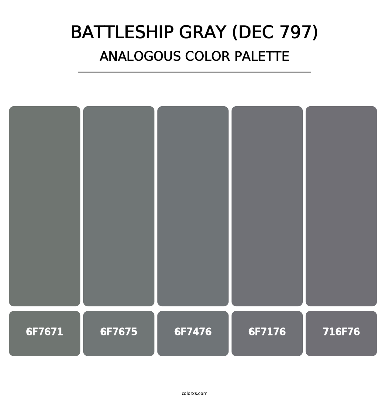 Battleship Gray (DEC 797) - Analogous Color Palette