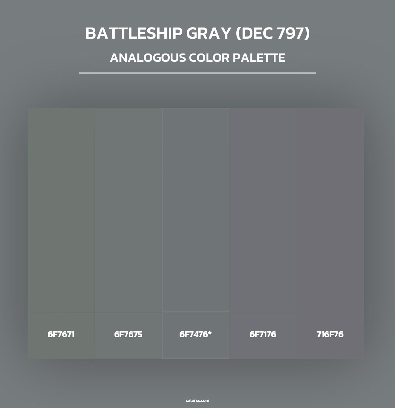 Battleship Gray (DEC 797) - Analogous Color Palette