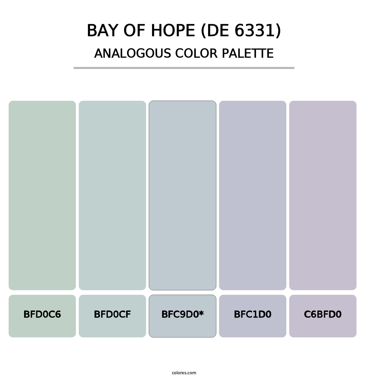 Bay of Hope (DE 6331) - Analogous Color Palette
