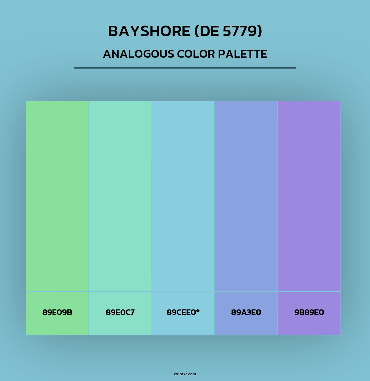 Bayshore (DE 5779) - Analogous Color Palette