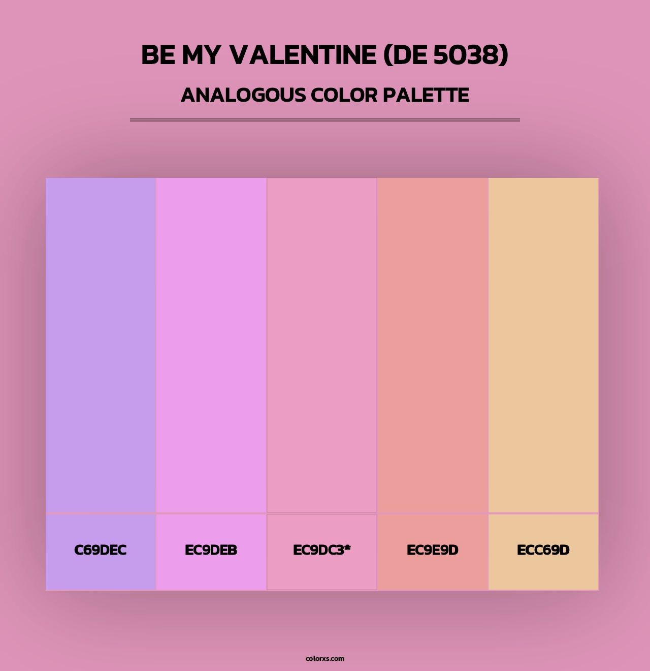 Be My Valentine (DE 5038) - Analogous Color Palette