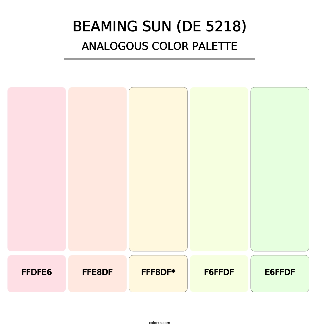 Beaming Sun (DE 5218) - Analogous Color Palette