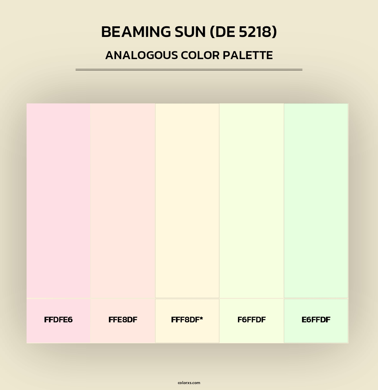 Beaming Sun (DE 5218) - Analogous Color Palette