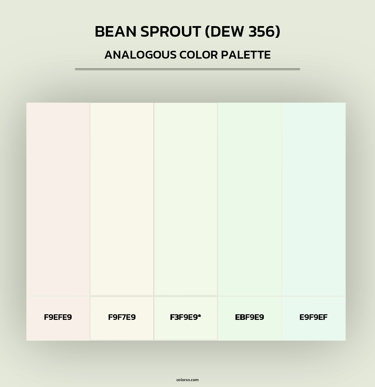 Bean Sprout (DEW 356) - Analogous Color Palette