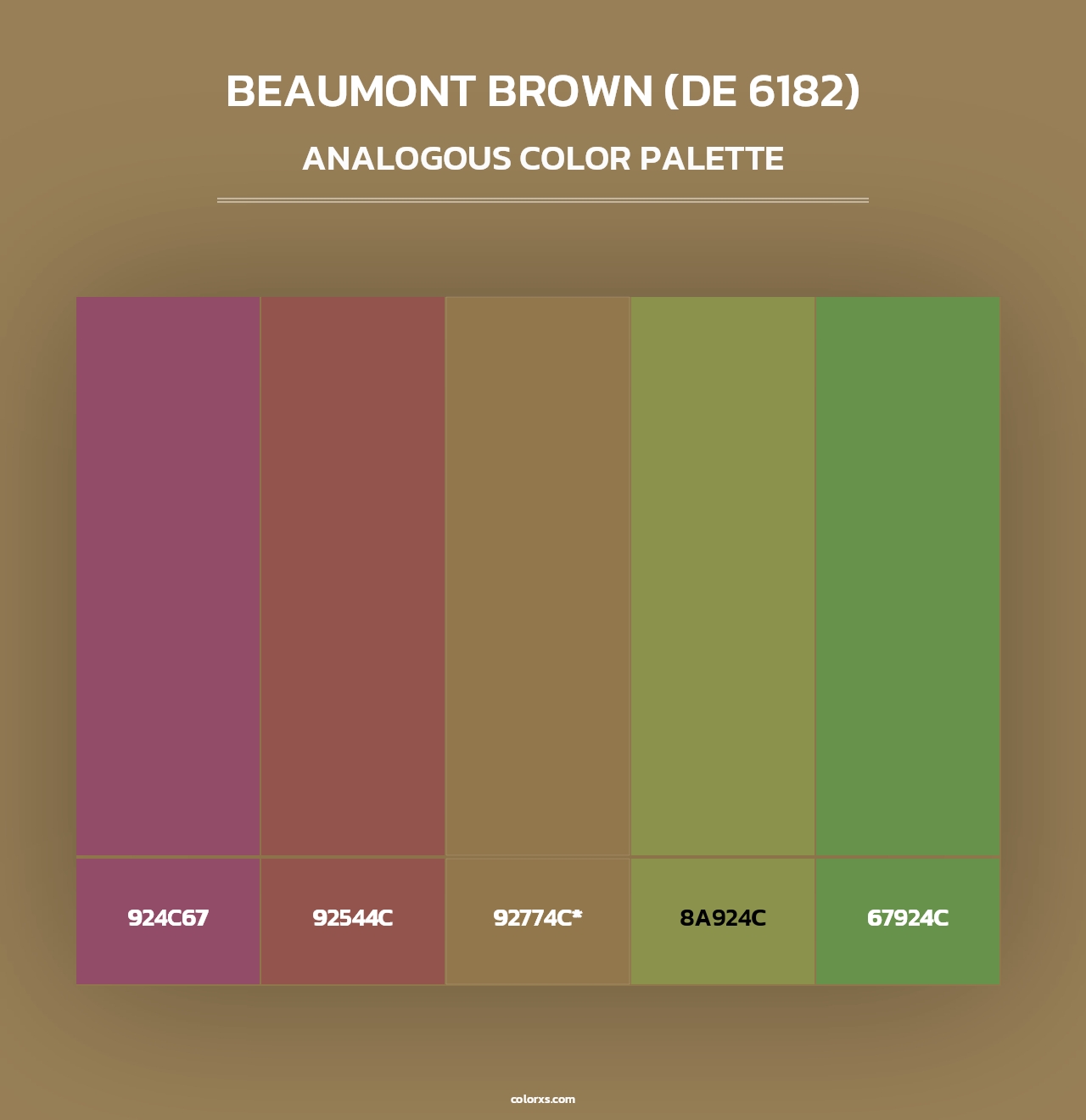 Beaumont Brown (DE 6182) - Analogous Color Palette