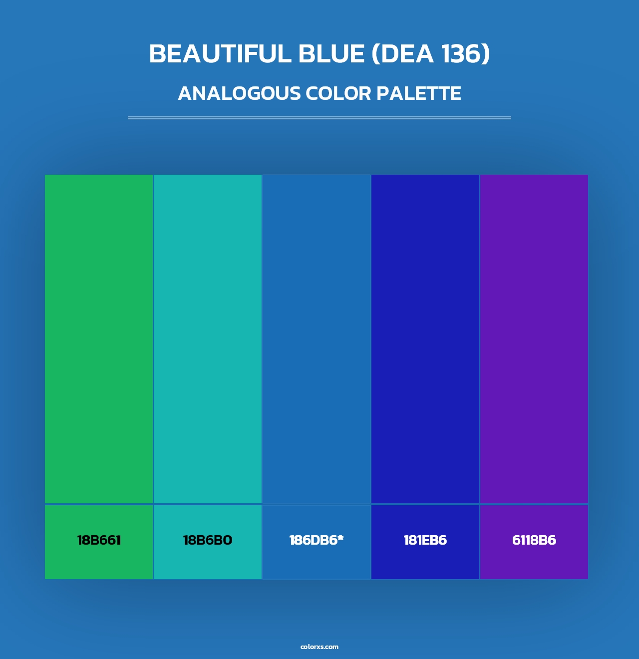 Beautiful Blue (DEA 136) - Analogous Color Palette