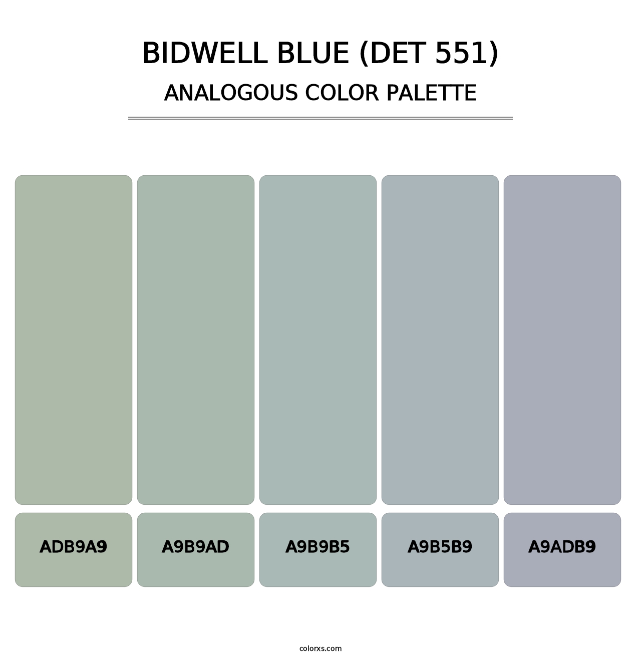 Bidwell Blue (DET 551) - Analogous Color Palette