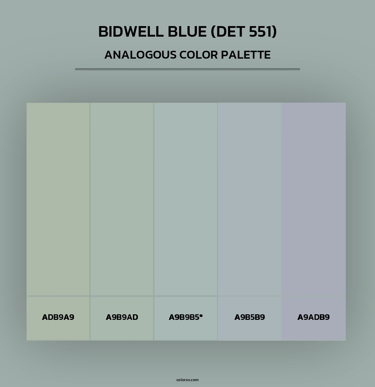 Bidwell Blue (DET 551) - Analogous Color Palette