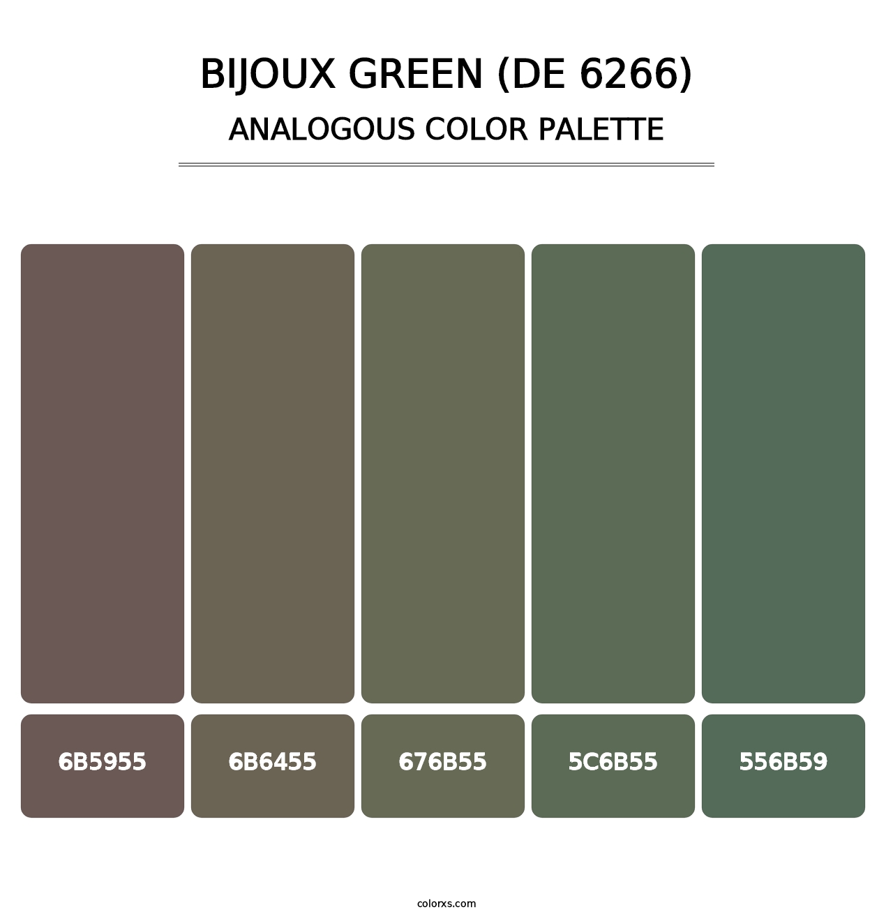 Bijoux Green (DE 6266) - Analogous Color Palette