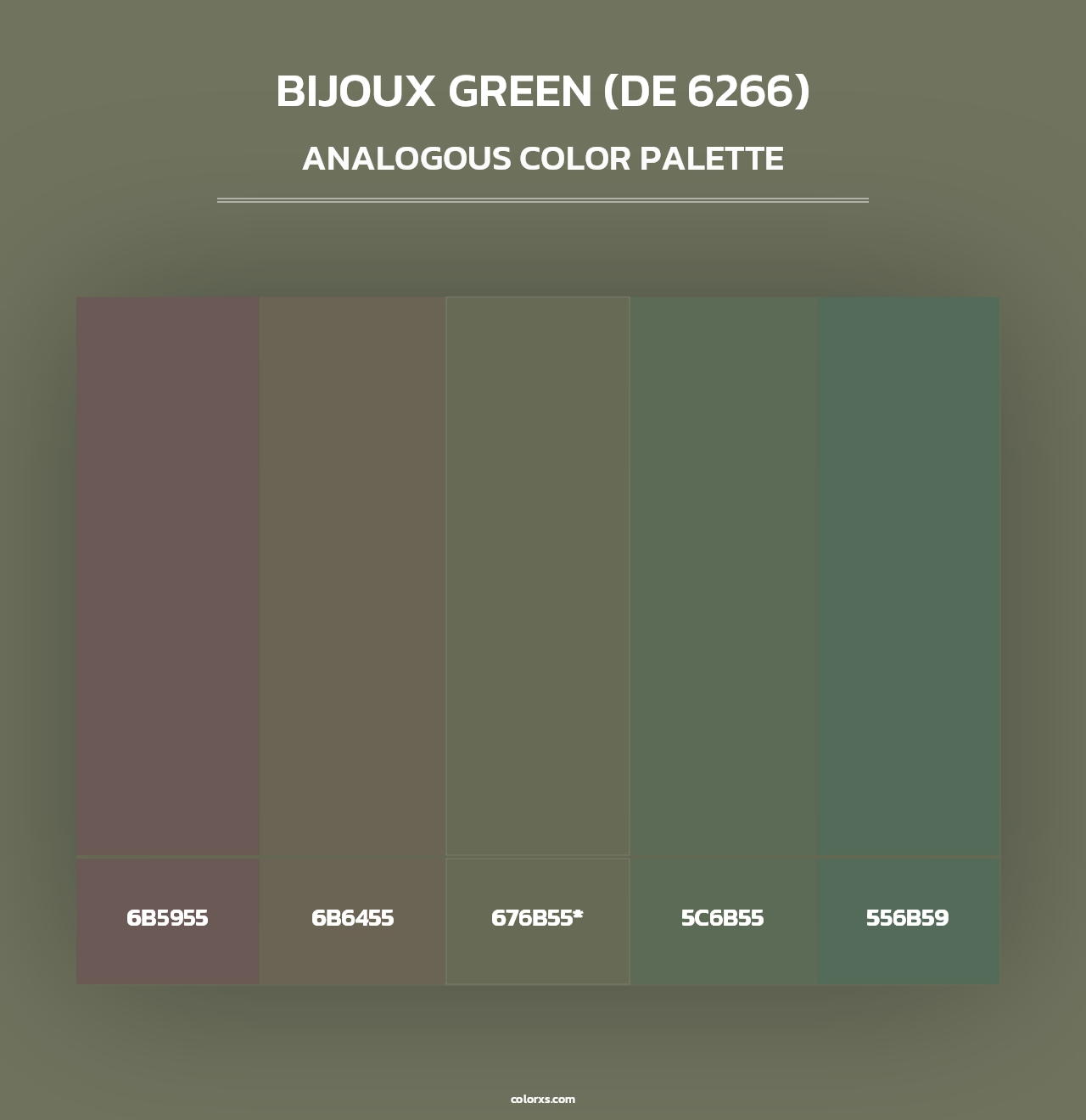 Bijoux Green (DE 6266) - Analogous Color Palette