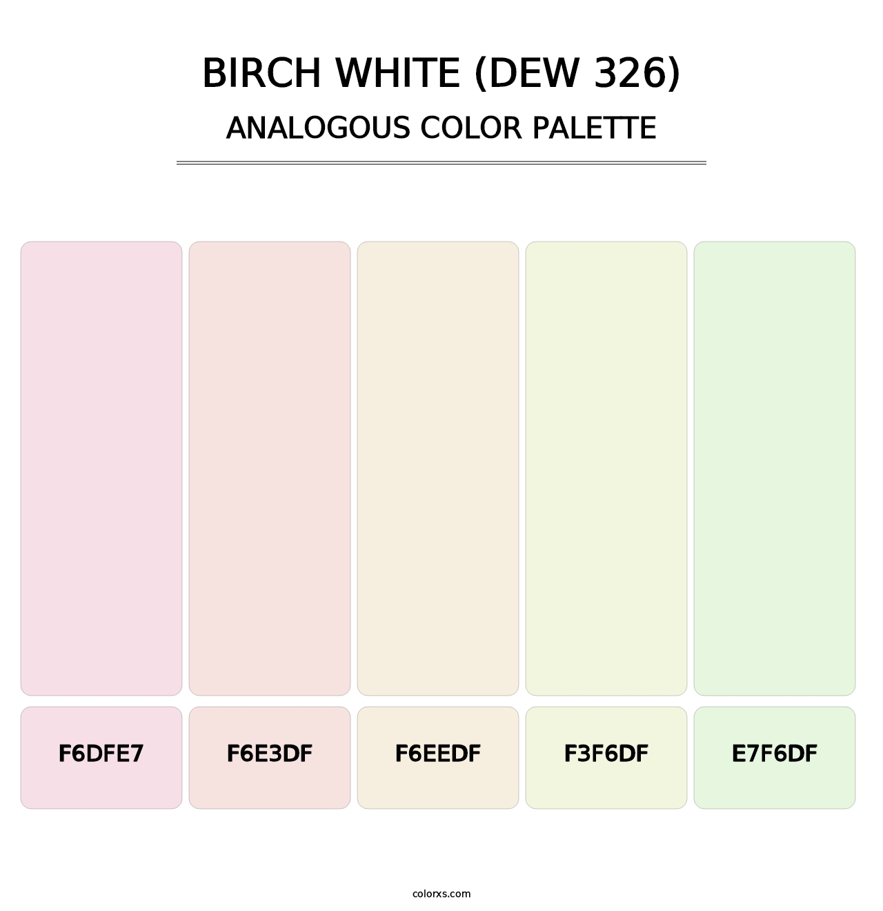 Birch White (DEW 326) - Analogous Color Palette