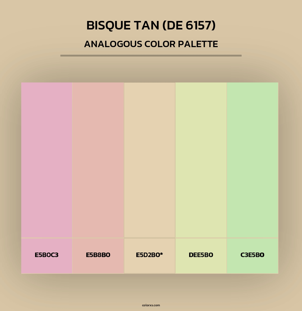 Bisque Tan (DE 6157) - Analogous Color Palette