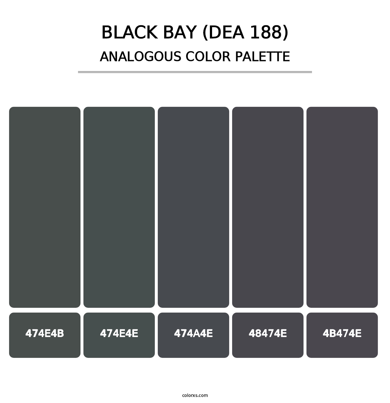 Black Bay (DEA 188) - Analogous Color Palette