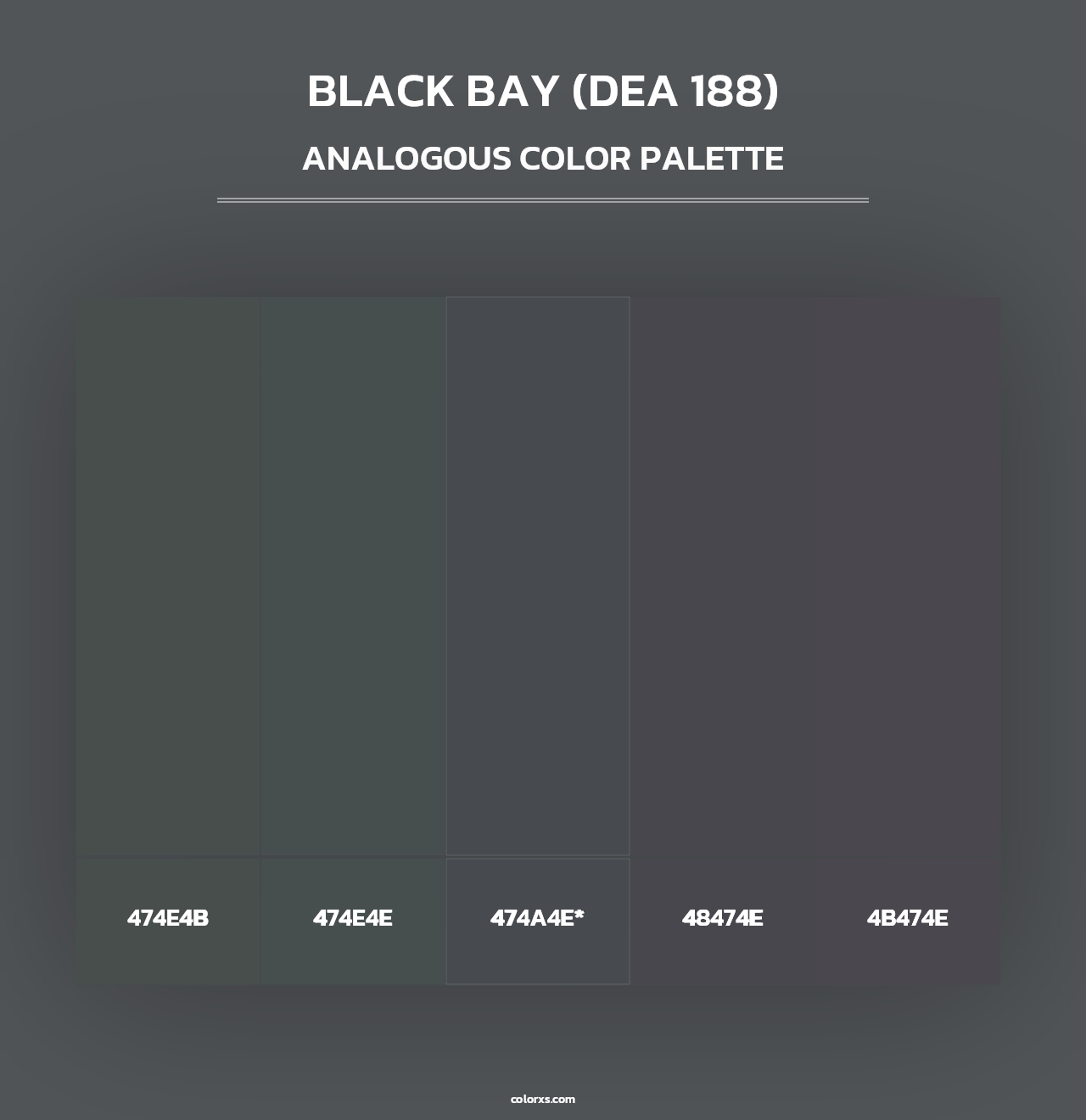 Black Bay (DEA 188) - Analogous Color Palette