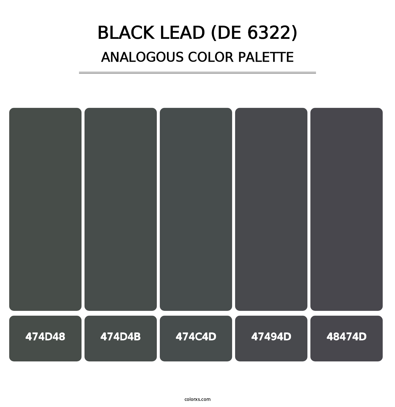 Black Lead (DE 6322) - Analogous Color Palette