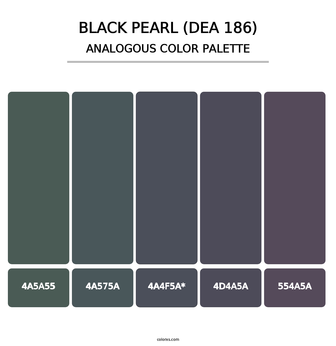 Black Pearl (DEA 186) - Analogous Color Palette