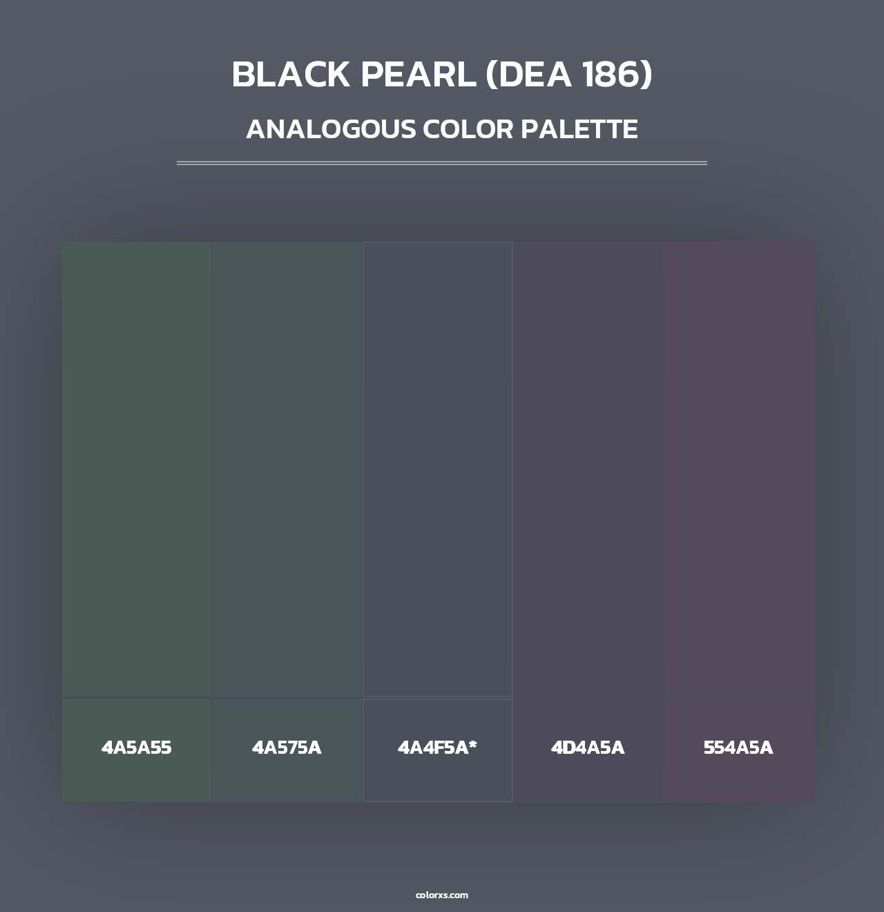 Black Pearl (DEA 186) - Analogous Color Palette