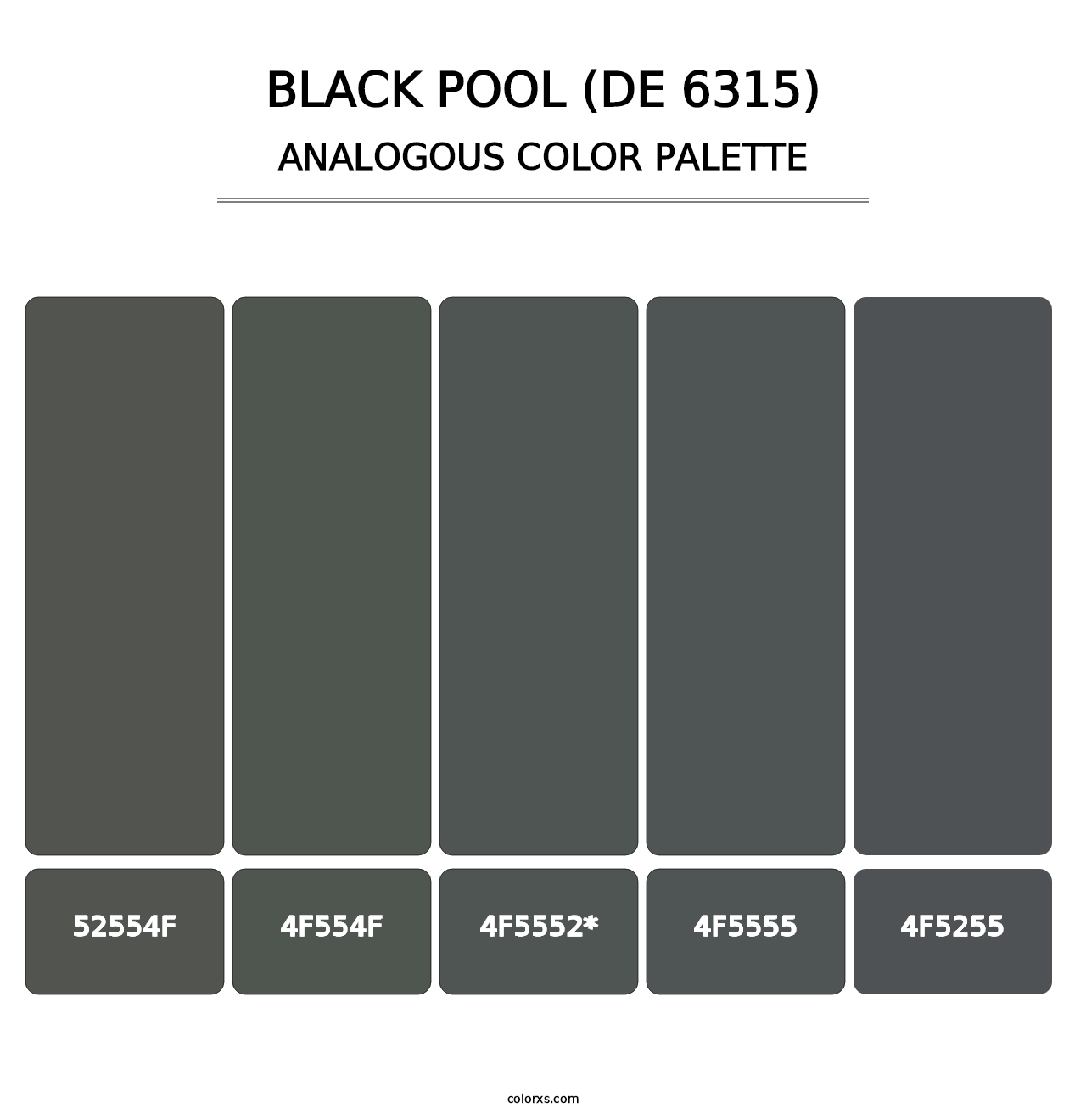 Black Pool (DE 6315) - Analogous Color Palette