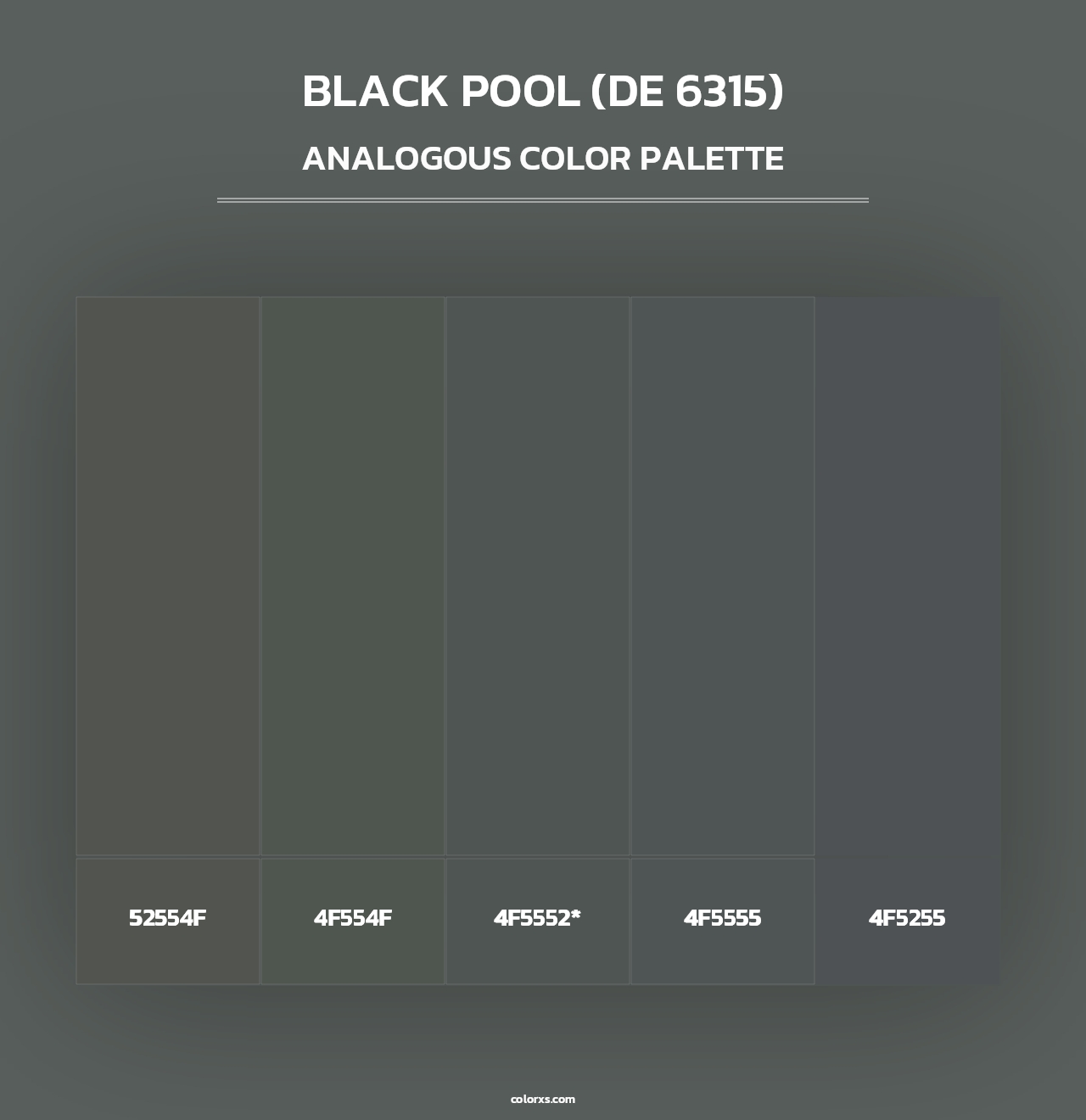 Black Pool (DE 6315) - Analogous Color Palette