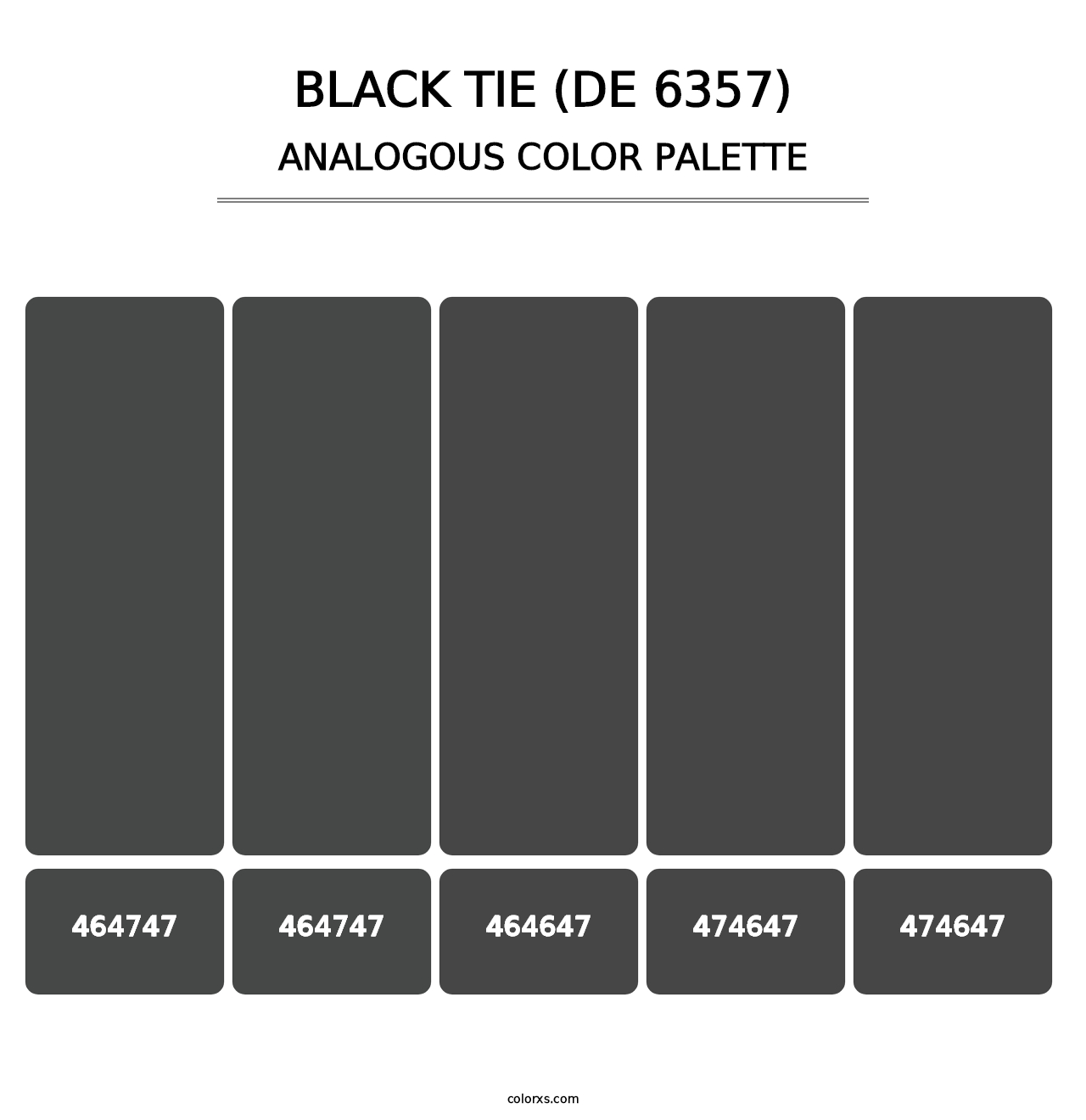 Black Tie (DE 6357) - Analogous Color Palette