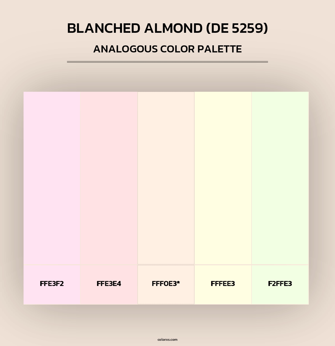 Blanched Almond (DE 5259) - Analogous Color Palette