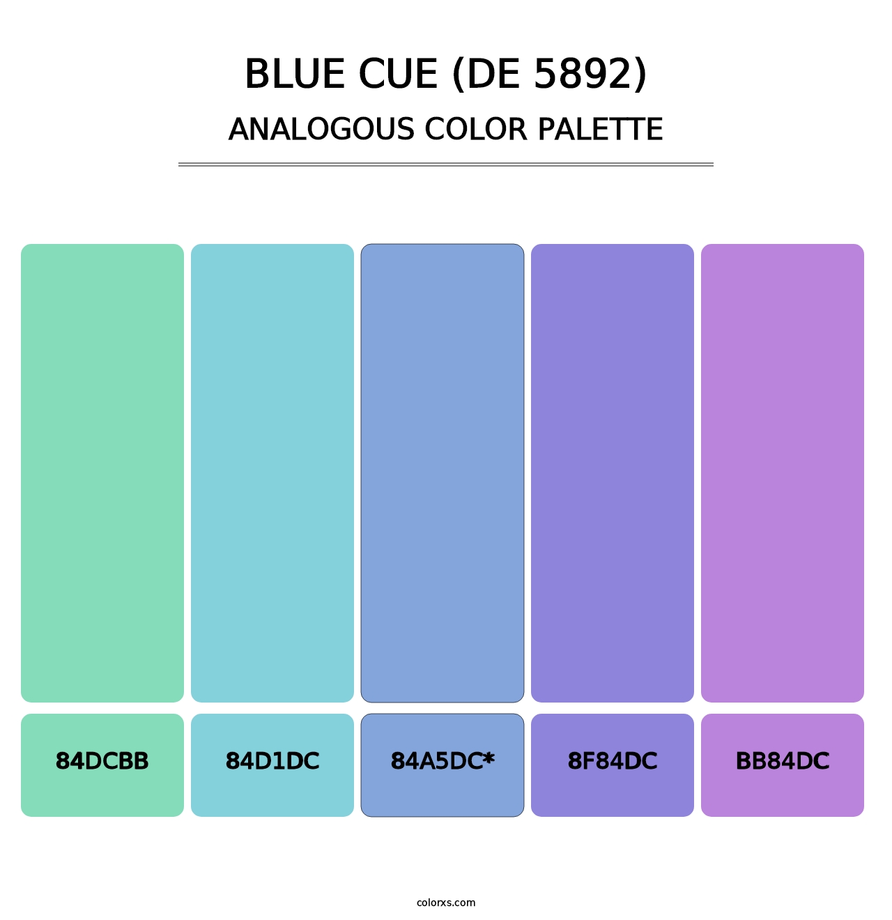 Blue Cue (DE 5892) - Analogous Color Palette