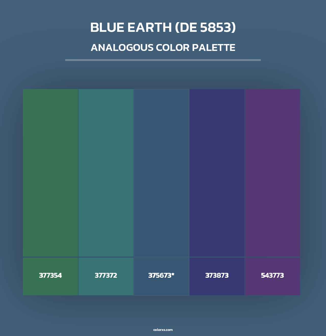 Blue Earth (DE 5853) - Analogous Color Palette