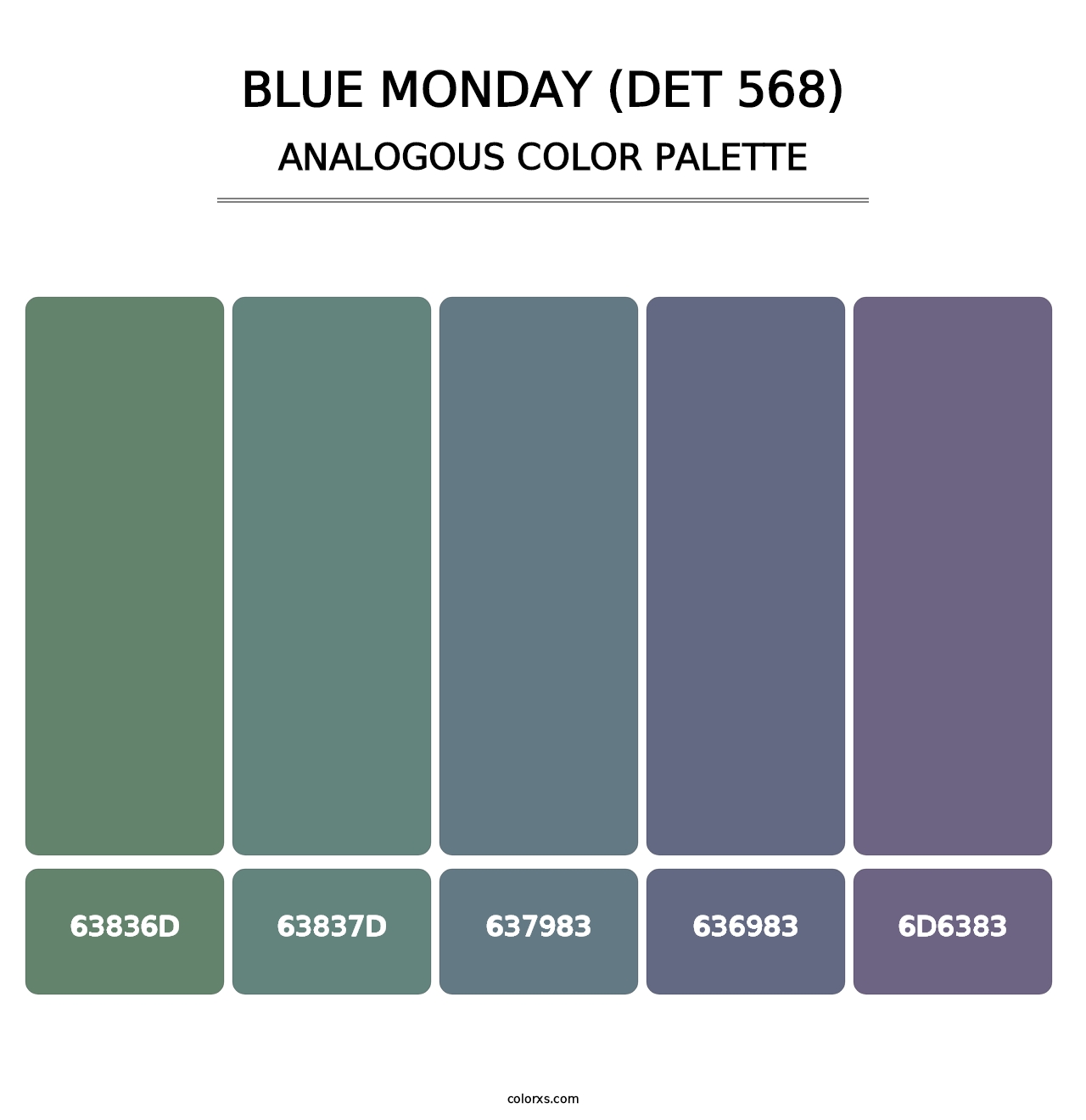 Blue Monday (DET 568) - Analogous Color Palette