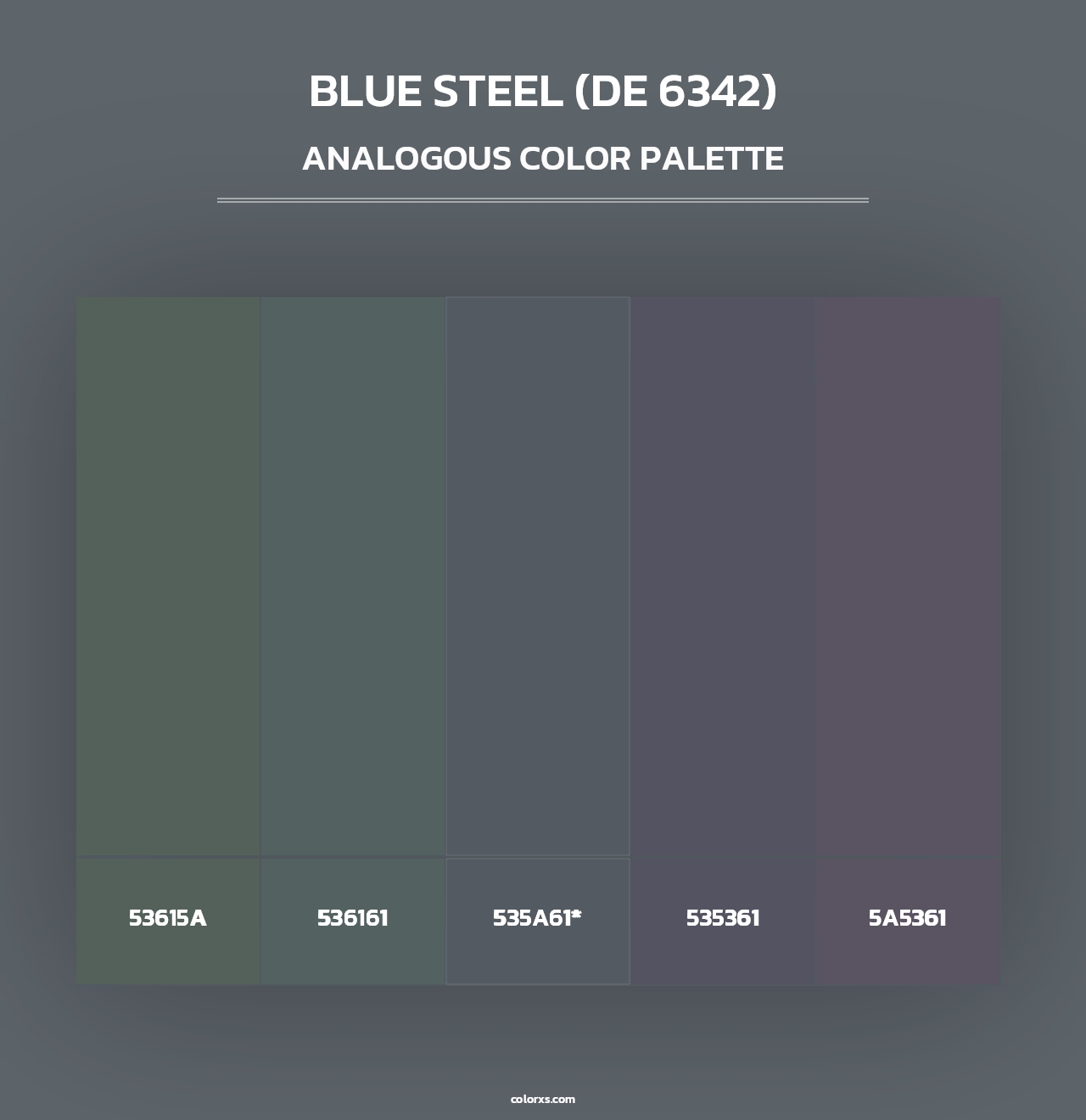 Blue Steel (DE 6342) - Analogous Color Palette