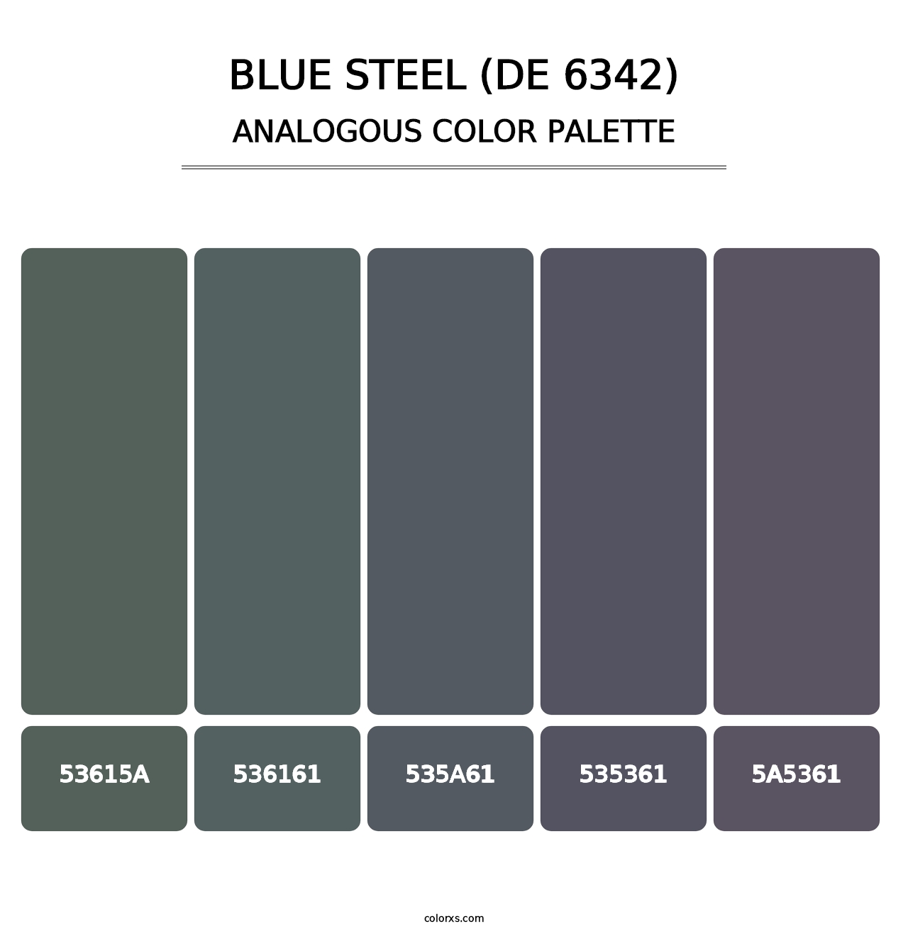 Blue Steel (DE 6342) - Analogous Color Palette