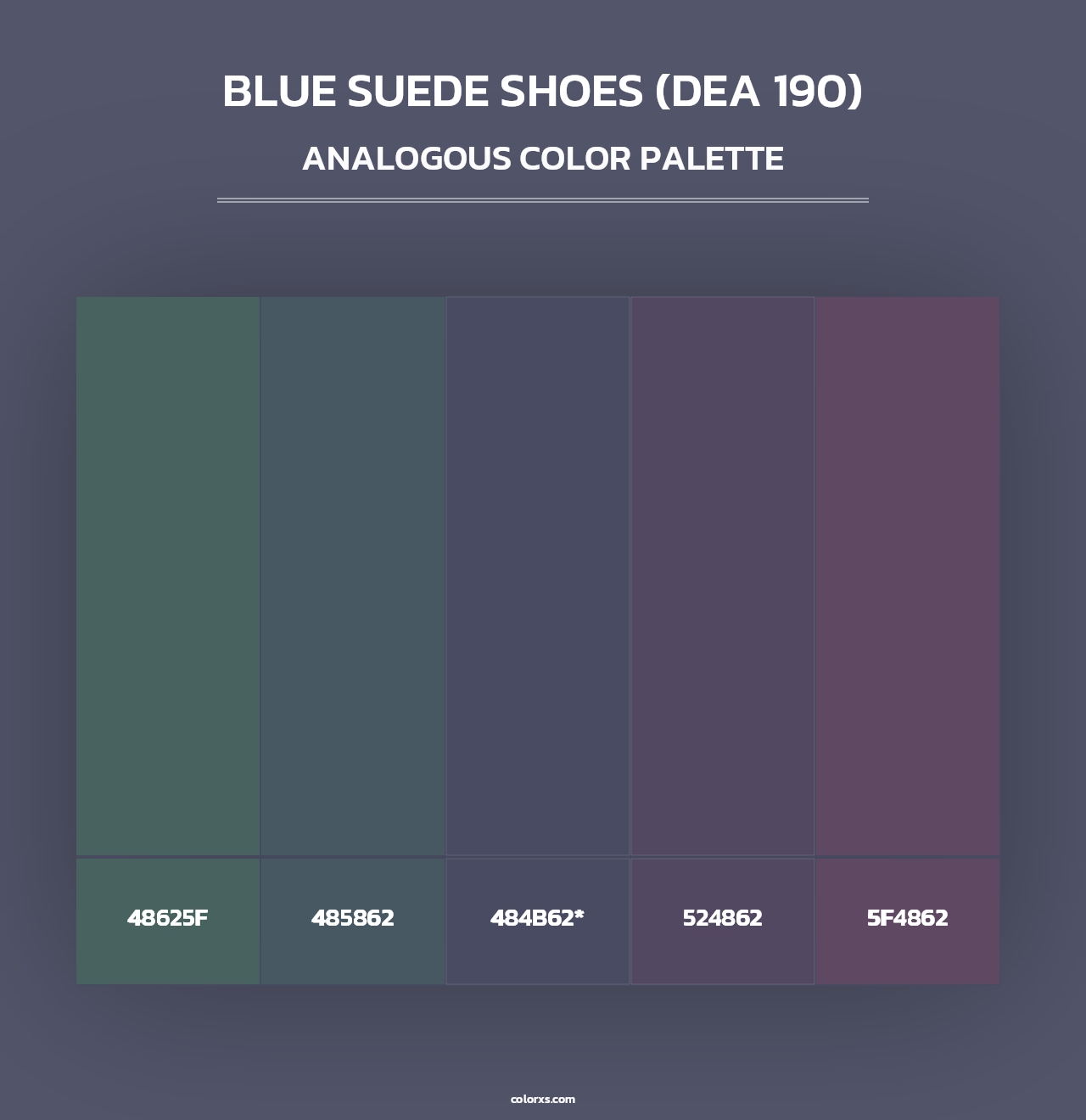 Blue Suede Shoes (DEA 190) - Analogous Color Palette