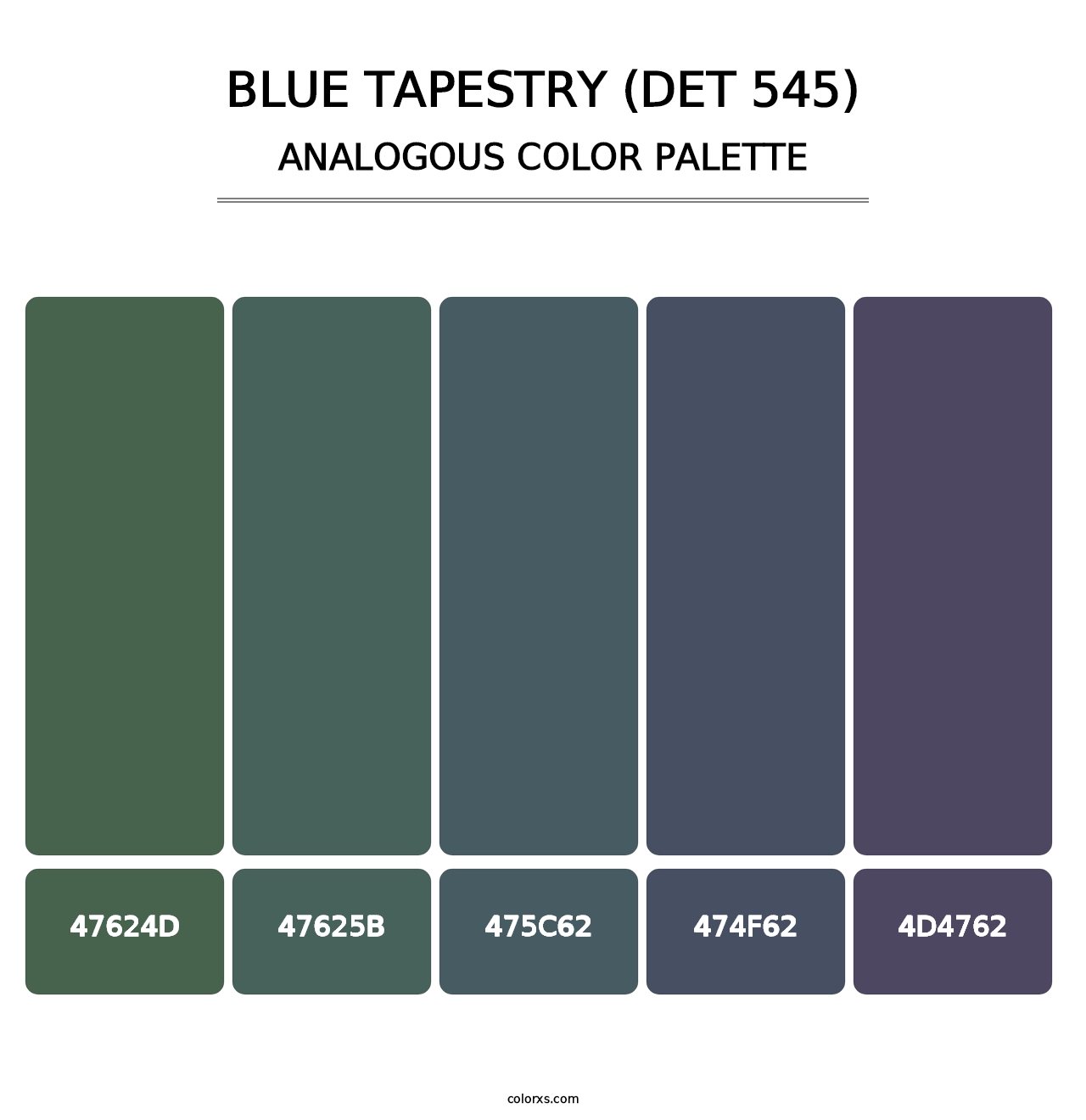 Blue Tapestry (DET 545) - Analogous Color Palette