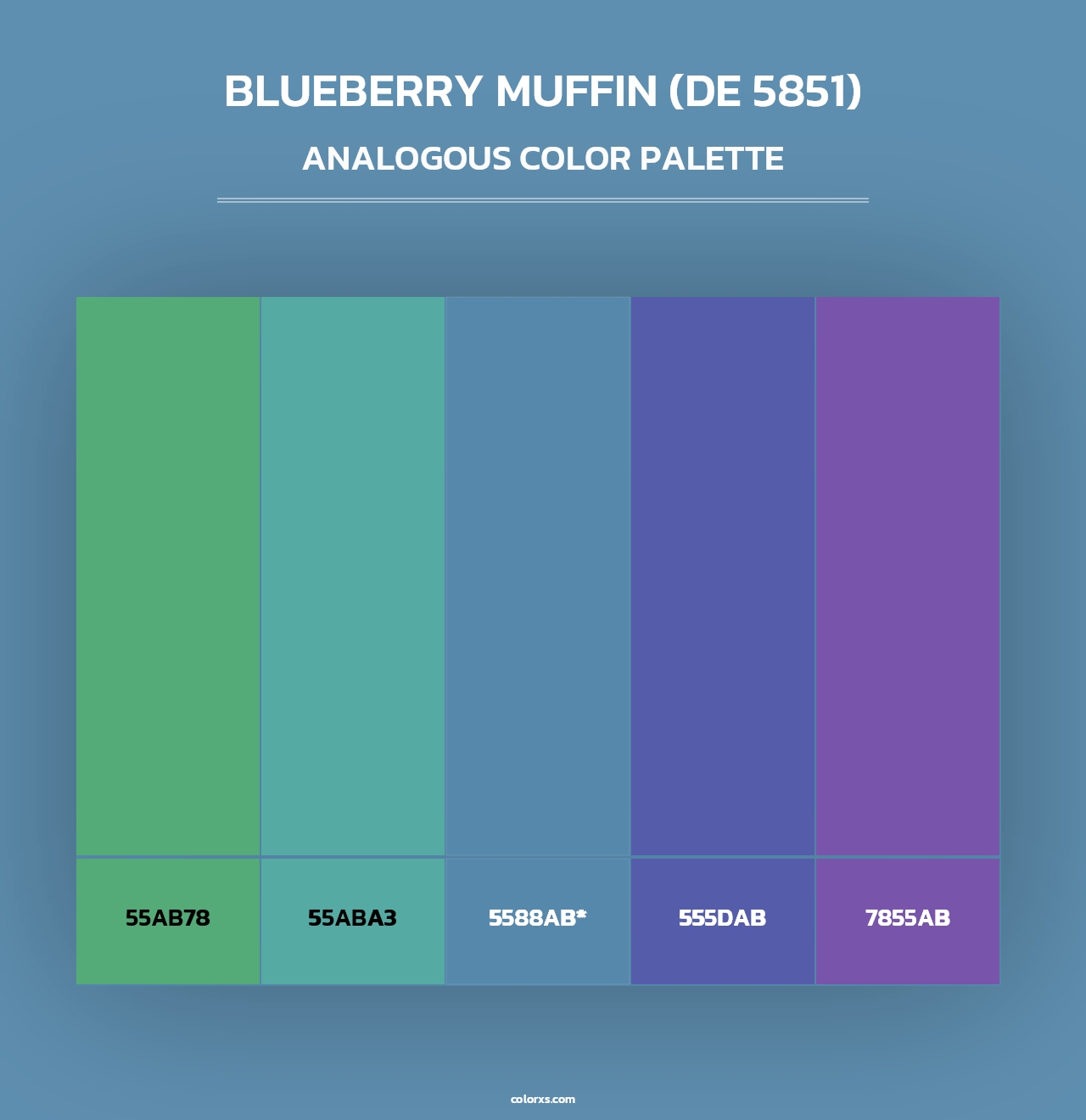 Blueberry Muffin (DE 5851) - Analogous Color Palette