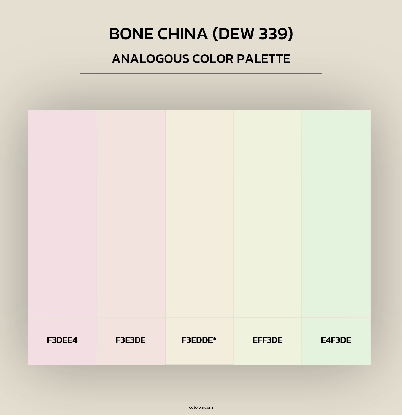Bone China (DEW 339) - Analogous Color Palette