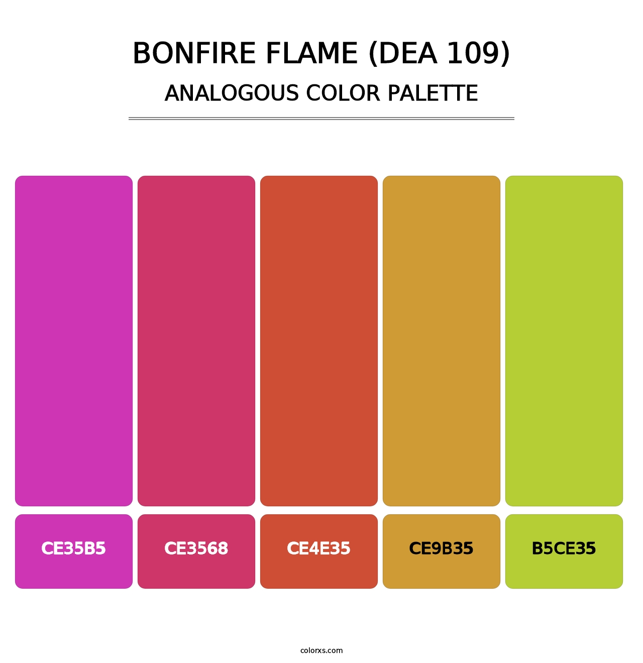 Bonfire Flame (DEA 109) - Analogous Color Palette