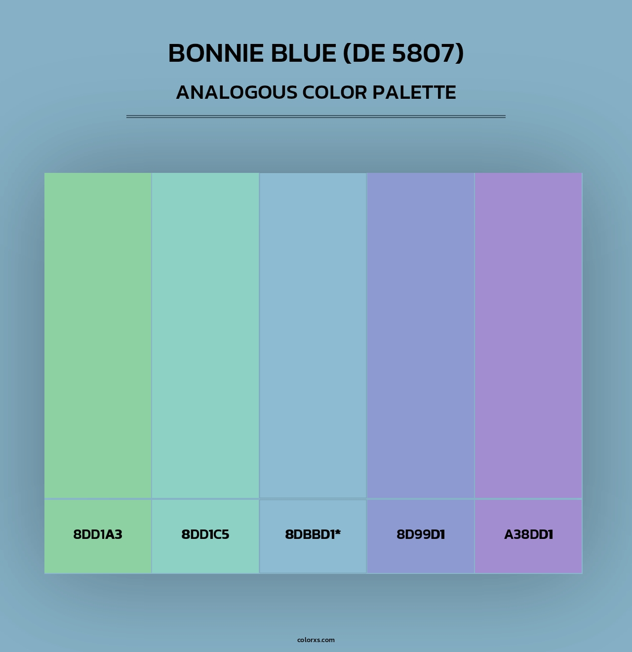 Bonnie Blue (DE 5807) - Analogous Color Palette