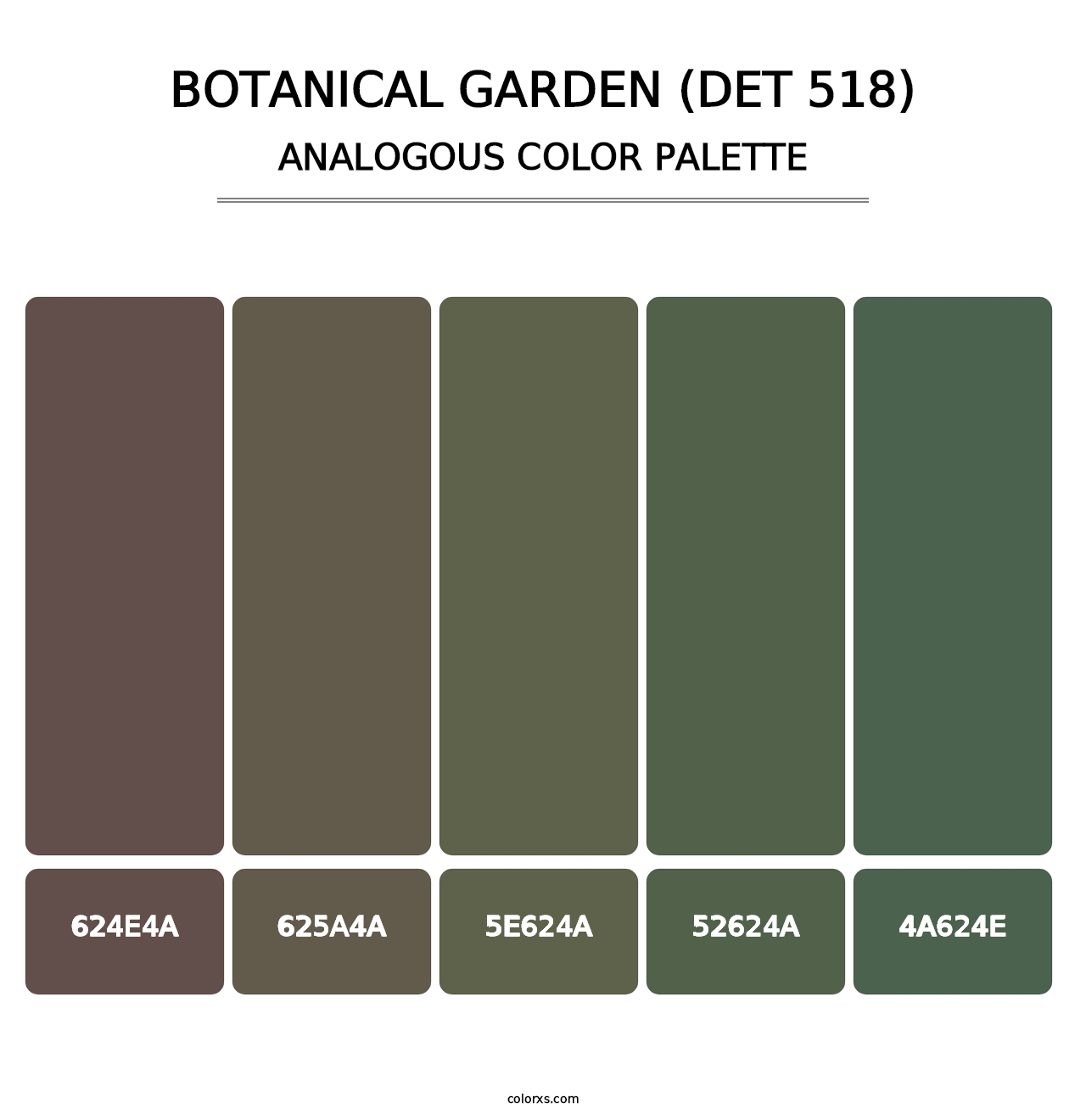 Botanical Garden (DET 518) - Analogous Color Palette