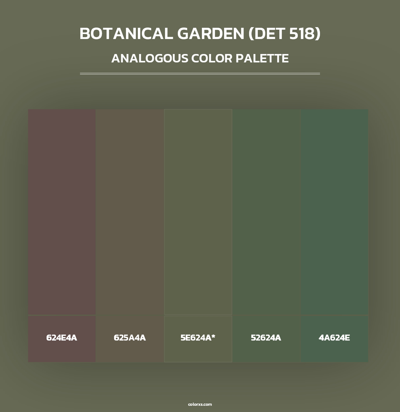 Botanical Garden (DET 518) - Analogous Color Palette