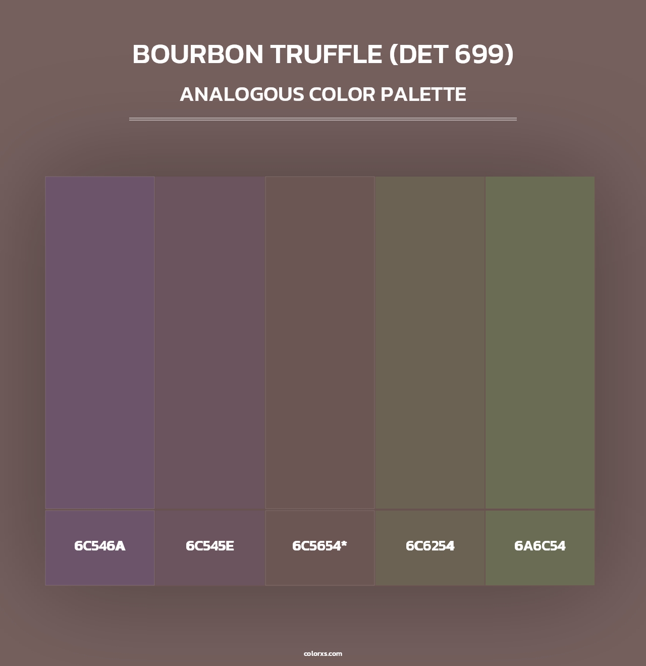 Bourbon Truffle (DET 699) - Analogous Color Palette