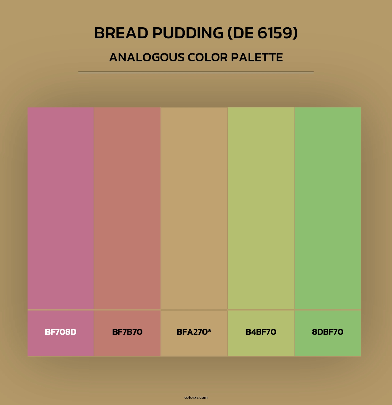 Bread Pudding (DE 6159) - Analogous Color Palette