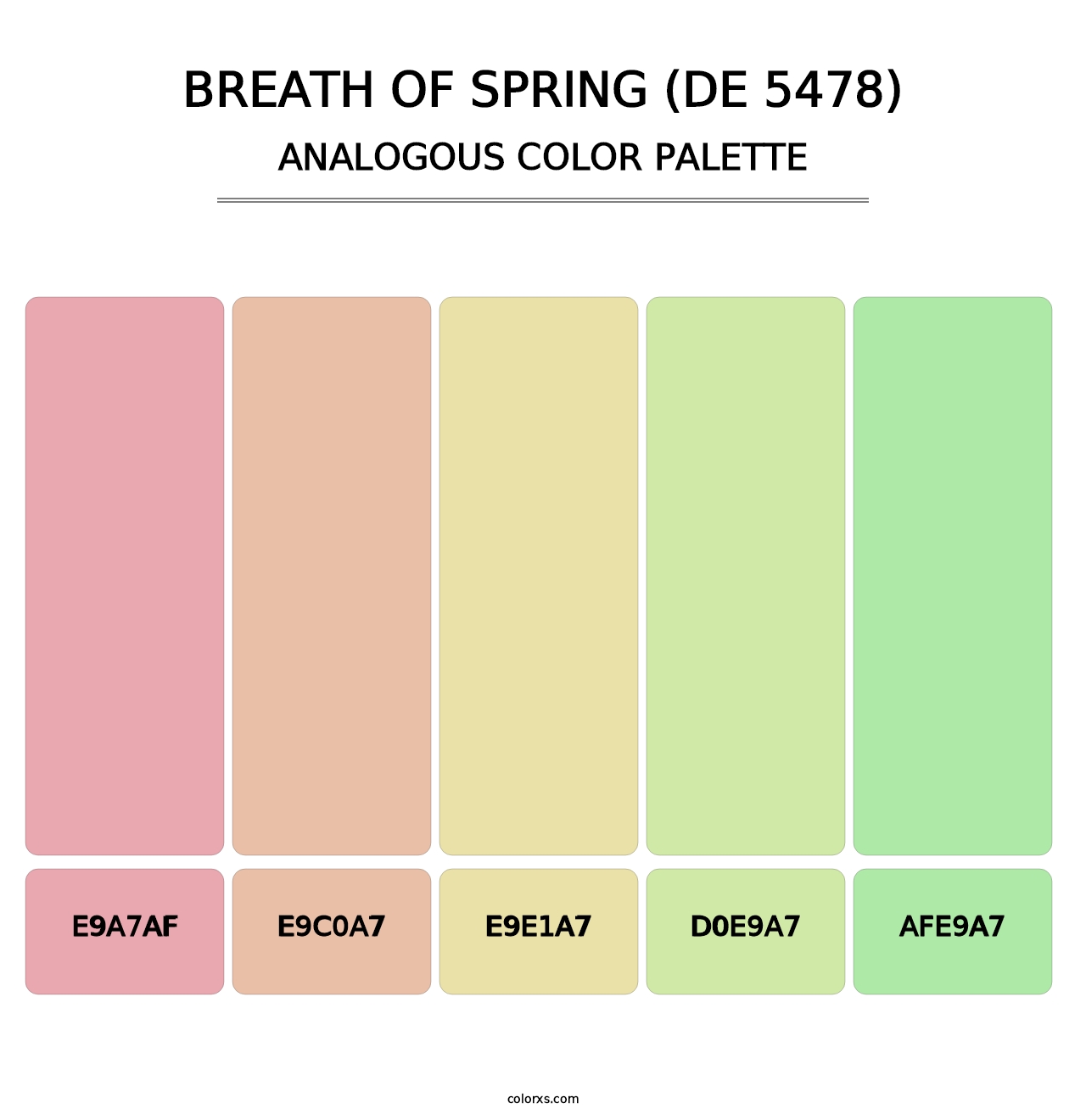 Breath of Spring (DE 5478) - Analogous Color Palette