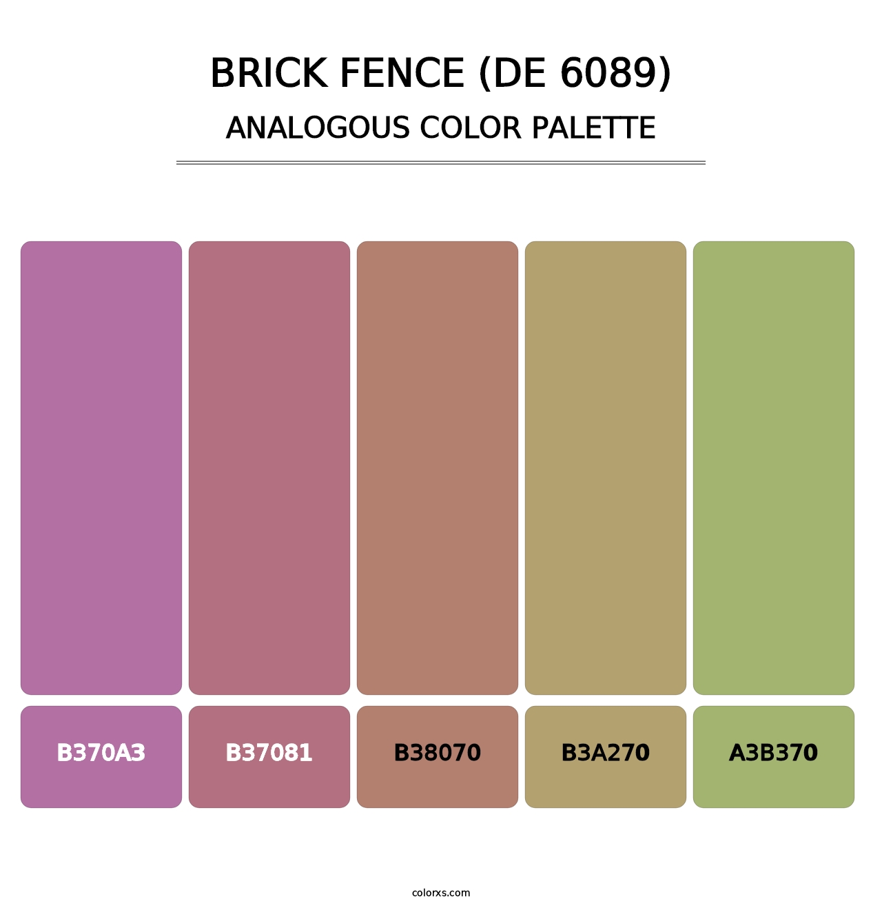 Brick Fence (DE 6089) - Analogous Color Palette