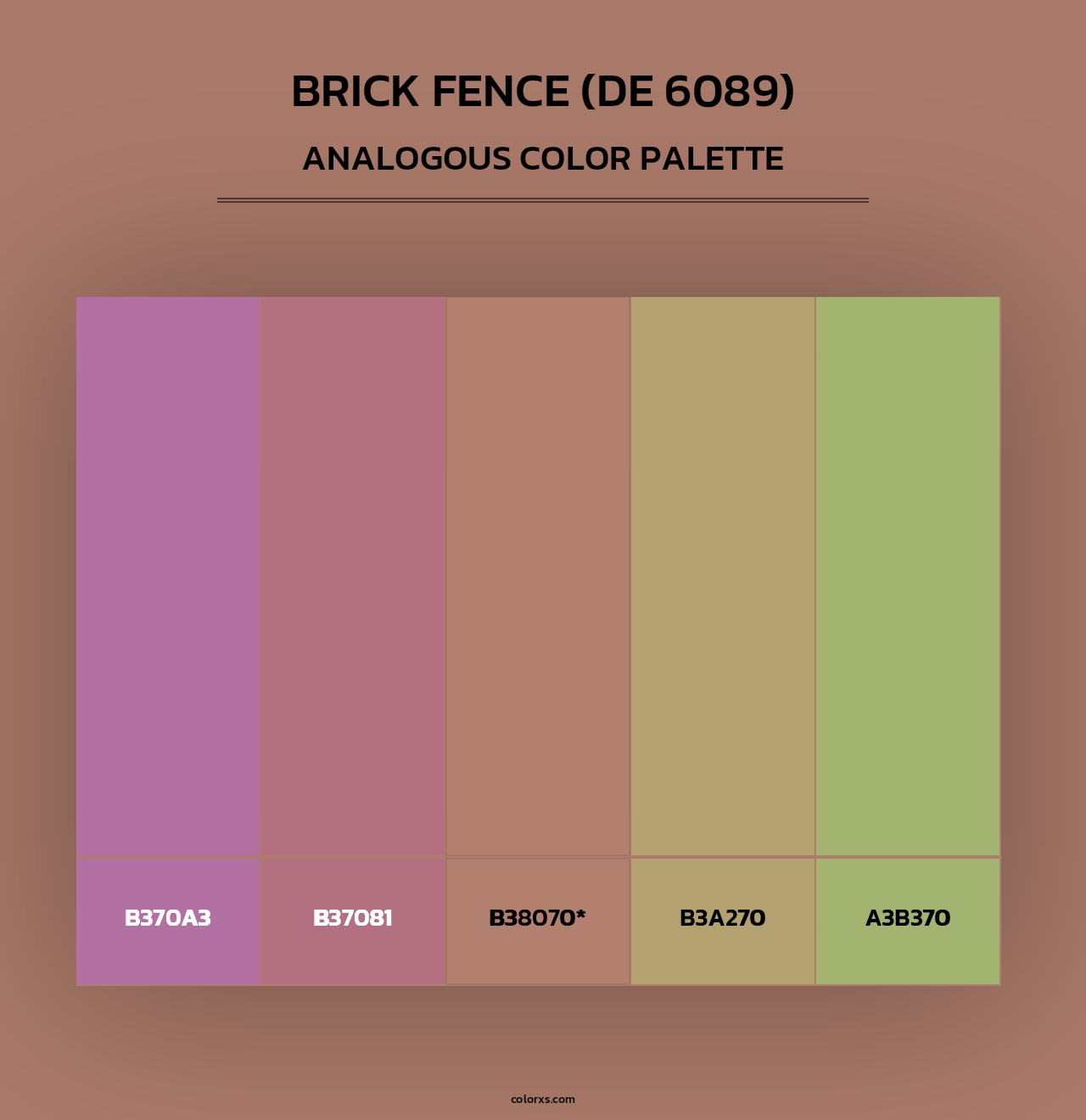 Brick Fence (DE 6089) - Analogous Color Palette